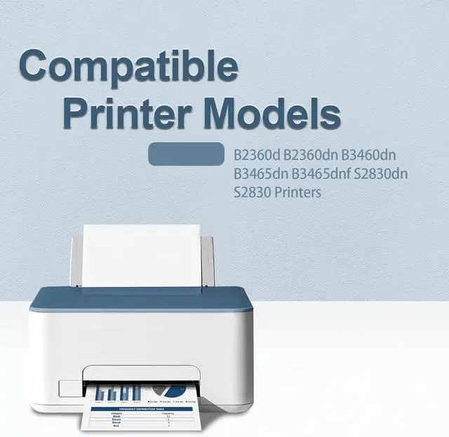 Alt view image 2 of 7 - B2360 Black Drum Unit 331-9810 331-9811 Replacement for Dell KVK63 Imaging Unit B2360d B2360dn B3460dn B3465dn B3465dnf S2830dn S2830 Printer(1-Pack)