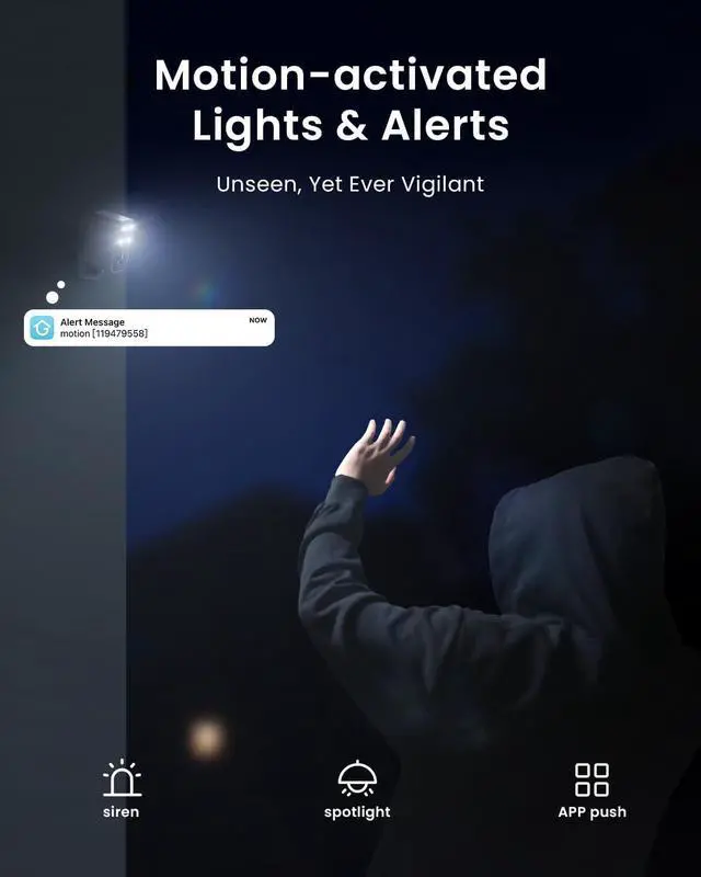Alt view image 6 of 7 - ieGeek Security Cameras Wireless Outdoor Pan Rotating 180° Home Security Cameras, 2.4G WiFi Camera Battery Powered with 2K Color Night Vision, Smart AI Detection, 2-Way Audio, Local/Cloud Storage,IP65