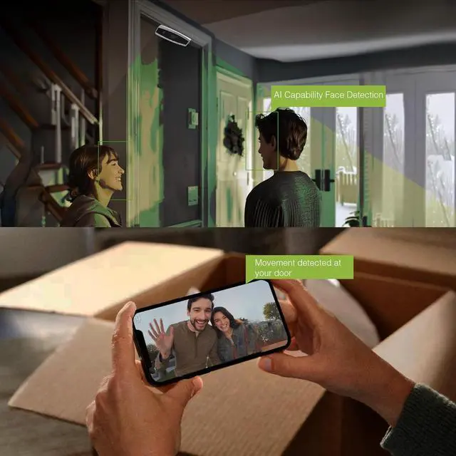 Alt view image 4 of 7 - Remo+ DoorCam 3 Over-The-Door Wireless Security Camera, 3-Day Rolling Video Storage with No Subscription, 1080p Video, Night Vision, 2-Way Talk, AI with Human Detection & Alexa Compatibility