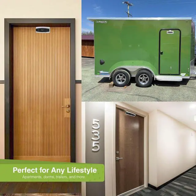 Alt view image 7 of 7 - Remo+ DoorCam 3 Over-The-Door Wireless Security Camera, 3-Day Rolling Video Storage with No Subscription, 1080p Video, Night Vision, 2-Way Talk, AI with Human Detection & Alexa Compatibility