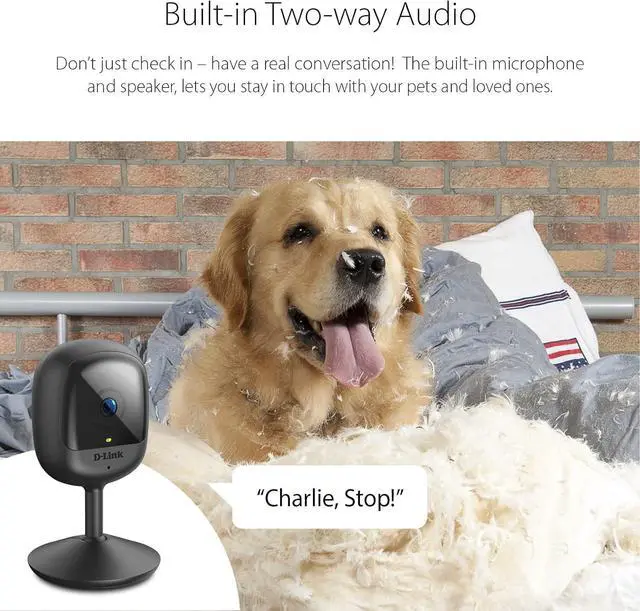 Alt view image 2 of 7 - D-Link Pro Series Compact Full HD Pro Wi-Fi Camera w/Full HD 1080p Resolution, Sound & Motion Detection, 2-Way Audio, Cloud & Local Recording, Night Vision (DCS-6100LHV2)