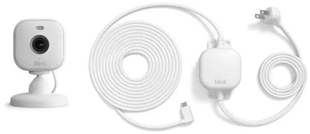 Main image of Blink Mini 2 + Weather Resistant Adapter Indoor/Outdoor Home Security & Pet Camera(s) with HD video, motion detection, and built-in spotlight 1 camera (White)