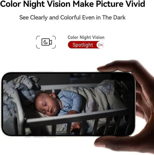 Alt view image 3 of 6 - LongPlus Solar Security Camera, Solar Powered Outdoor Camera Wireless, No Monthly Fee, AI Detection, WiFi Home Surveillance Camera Outside with Solar Panel, Color Night Vision (Black-Solar-2MP-2Pack)