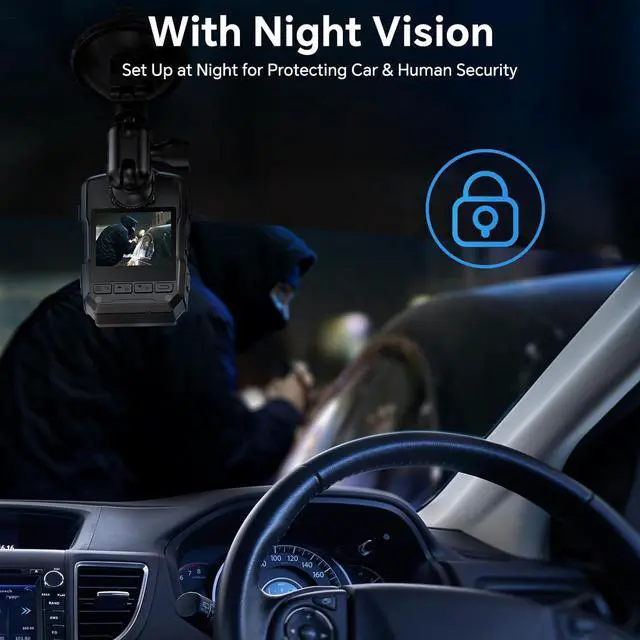 Alt view image 4 of 7 - BOBLOV M5 2K GPS Body Camera, 4200mAh for 12 Hours, IP67 Waterproof, 256GB | Police Body Cam, audio/video capture, night vision, 2M anti-drop and use for law enforcement, driving and security