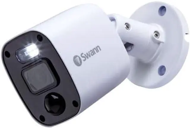 Main image of Swann Add-On DVR Flashing Light Bullet Cam with Sensor Spotlight, 1080P Video, Indoor or Outdoor Design, Dusk to Dawn Color Night Vision Plus True Detect Heat, Motion Detection, and One Way Audio