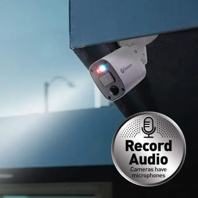 Alt view image 3 of 7 - Swann Add-On DVR Flashing Light Bullet Cam with Sensor Spotlight, 1080P Video, Indoor or Outdoor Design, Dusk to Dawn Color Night Vision Plus True Detect Heat, Motion Detection, and One Way Audio