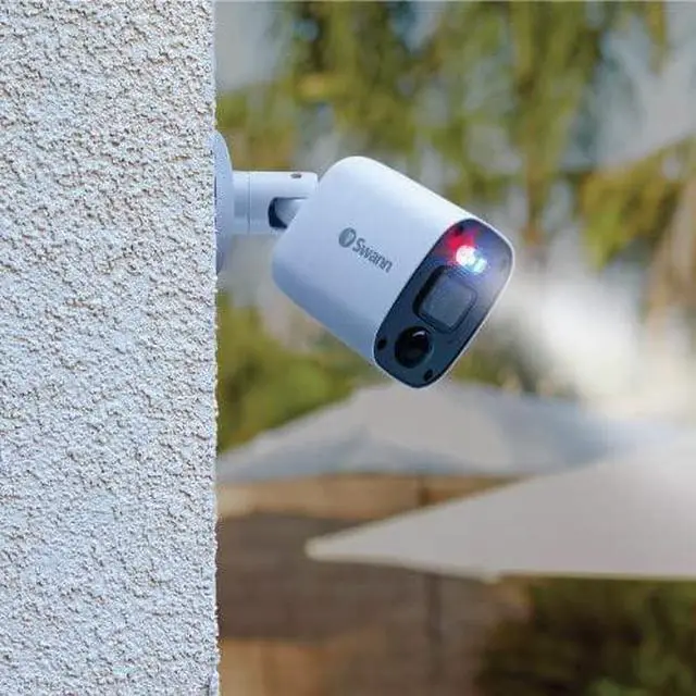 Alt view image 4 of 7 - Swann Add-On DVR Flashing Light Bullet Cam with Sensor Spotlight, 1080P Video, Indoor or Outdoor Design, Dusk to Dawn Color Night Vision Plus True Detect Heat, Motion Detection, and One Way Audio