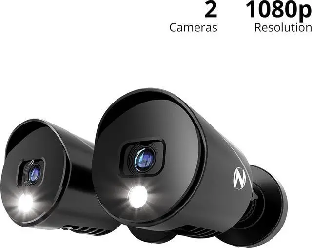Alt view image 2 of 6 - Night Owl Wired 1080p HD Indoor/Outdoor Add On Spotlight Cameras (2-Pack) (Requires Compatible DVR - Sold Separately)