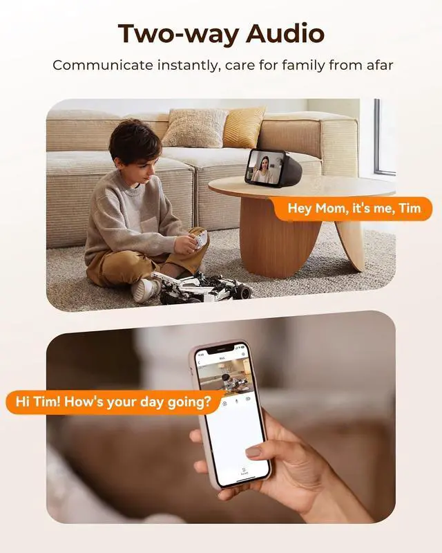 Alt view image 7 of 7 - FOSCAM Home Security Camera R4S 4MP WiFi IP Camera,Wireless Baby Monitor with AI Human Detection Sound Detection 33ft Night Vision 2 Way Audio Camera Compatible with Alexa Black