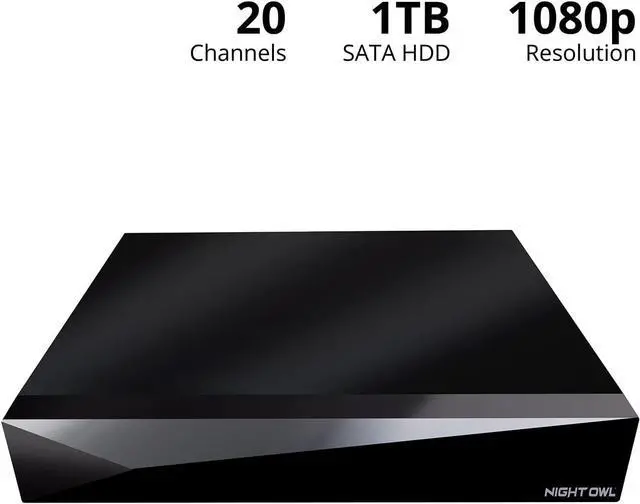 Alt view image 2 of 7 - Night Owl 2-Way Audio 20 Channel 1080p Video Home Security DVR with 1TB Hard Drive (Add up to 20 Total Cameras) (1 TB)