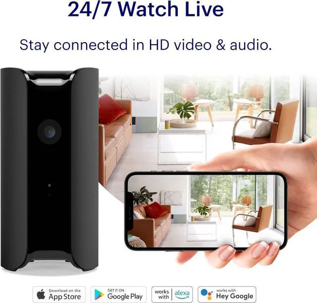 Alt view image 2 of 7 - View Indoor Home Security Camera 1080p HD WiFi IP | 24/7 Watch Live Video, Motion Alerts, Two-Way Talk, Night Vision, 10x Zoom, Private Mode, Works with Alexa, Google Assistant and More