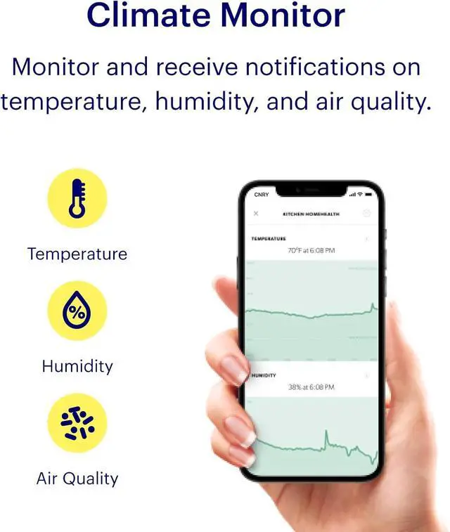 Alt view image 6 of 7 - Canary Pro Indoor Home Security Camera 1080p HD WiFi IP | 24/7 Watch Live Video, Siren, Climate Monitor, Motion Alerts, Two-Way Talk, Night Vision, 10x Zoom, Private Mode, Works with Alexa and More