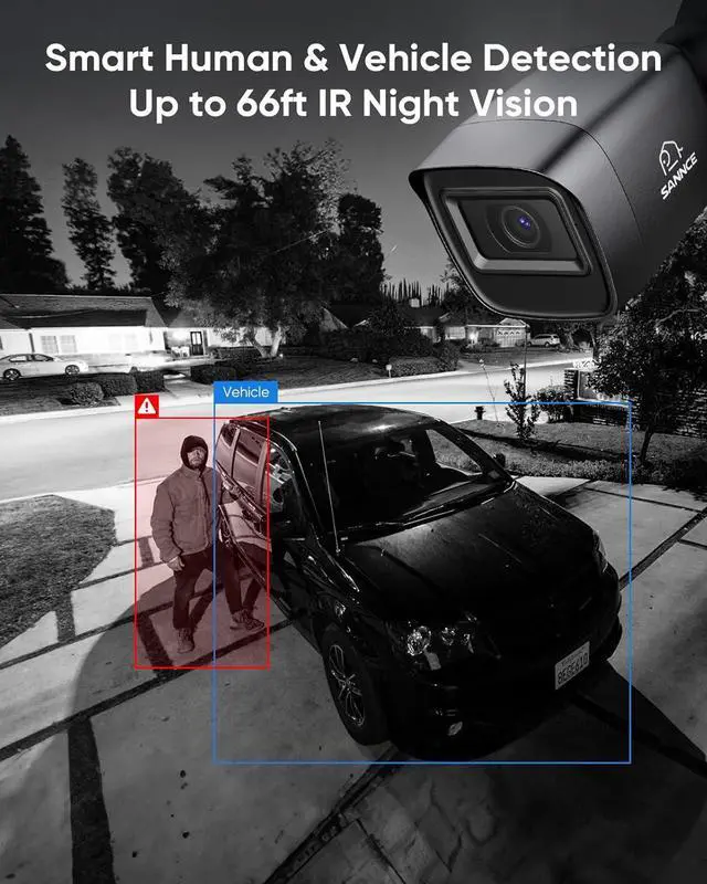 Alt view image 5 of 7 - SANNCE 1080P Security Camera System 8CH Home Surveillance DVR and 8PCS 1080P Weatherproof Outdoor CCTV Camera with 100ft Night Vision, Easy Remote Access, Smart Playback(1TB HDD)