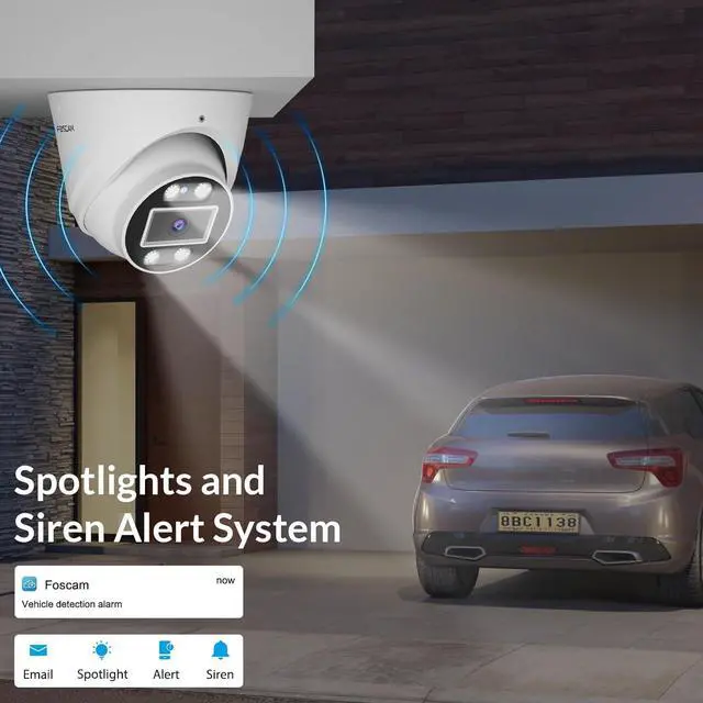 Alt view image 3 of 7 - FOSCAM 4K 8MP NVR PoE Security Camera System 8 Channel NVR 4pcs Wired Outdoors IP PoE 8MP Security Cameras, 2TB HDD, Color Night Vision, 2-Way Audio, AI Human Vehicle Detection, FNA108E-T4