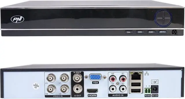 Alt view image 2 of 7 - Video Surveillance kit with 4 Analog Cameras 2MP and NVR. It Supports 4 5M-N Analog Cameras and 2 1080P IP Cameras. Functions: Motion Detection, chip Detection, Human Shape Detection