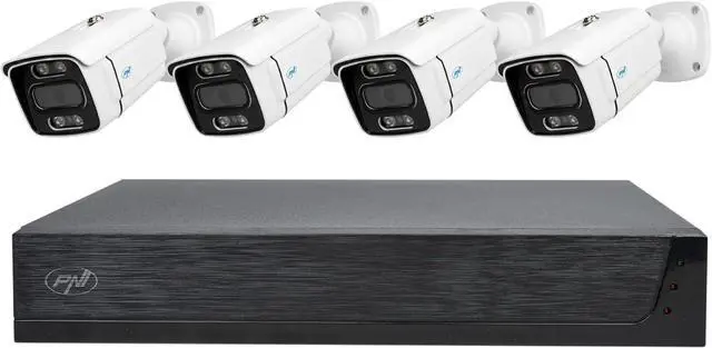 Main image of PNI House IPMAX POE 3LR Video Surveillance kit, NVR with 4 POE Ports and 10 in Network, and 4 Cameras with IP 3MP, Outdoor, Power Over Ethernet