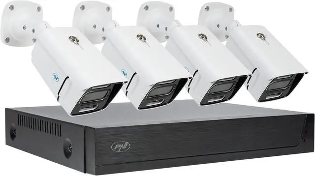 Alt view image 4 of 7 - PNI House IPMAX POE 3LR Video Surveillance kit, NVR with 4 POE Ports and 10 in Network, and 4 Cameras with IP 3MP, Outdoor, Power Over Ethernet