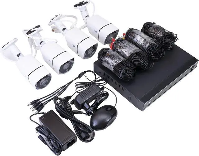 Alt view image 7 of 7 - Video Surveillance kit with 4 Analog Cameras 2MP and NVR. It Supports 4 5M-N Analog Cameras and 2 1080P IP Cameras. Functions: Motion Detection, chip Detection, Human Shape Detection