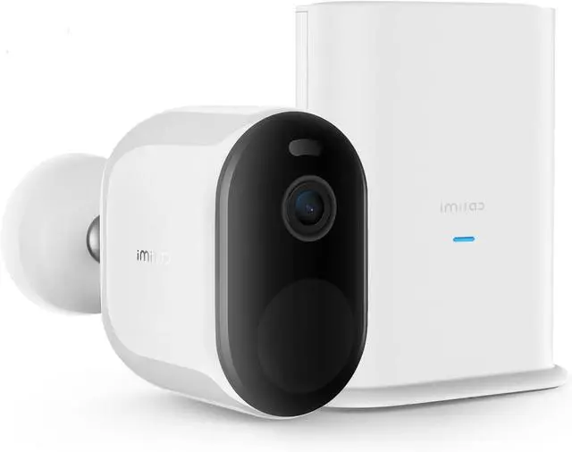 Main image of IMILAB Wireless Outdoor Camera with Hub: 2.5K QHD Battery Camera System with 150° View, 90 Days Battery Life or Forever Solar Powered, Spotlight Security WiFi Camera, Local/Cloud Storage (EC4 Set)