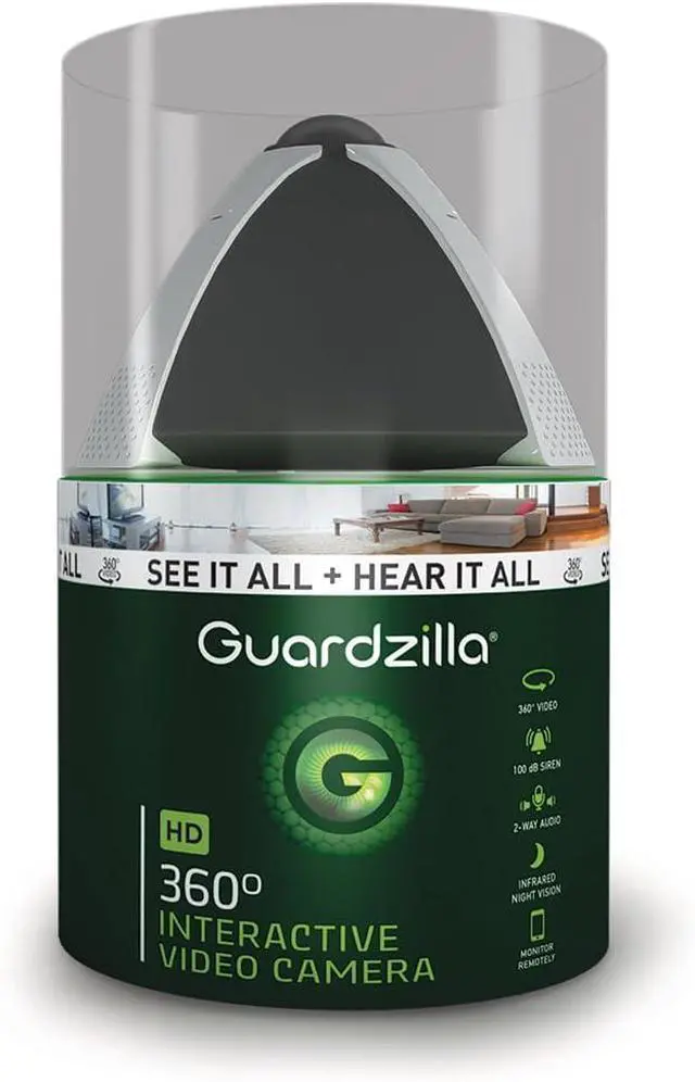 Alt view image 2 of 5 - GZ360 360 HD Security Camera, Black