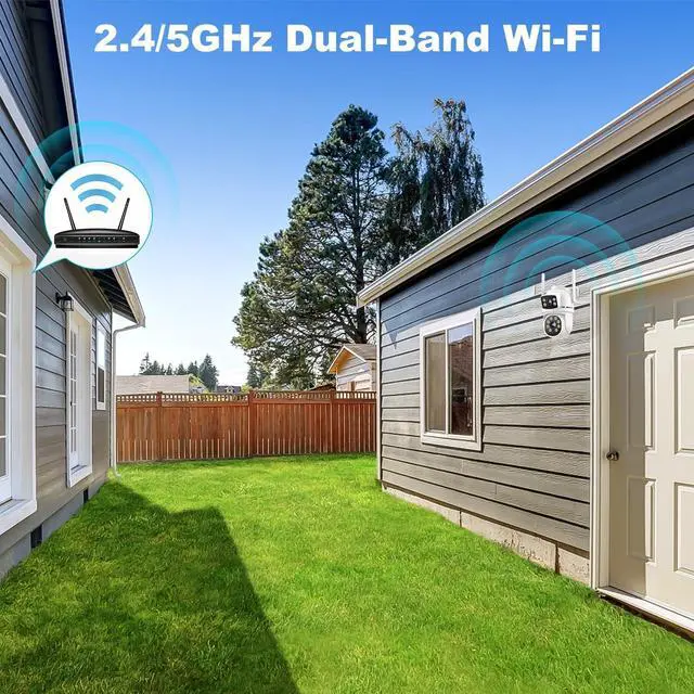Alt view image 5 of 7 - PTZ WiFi Security Camera Outdoor with Dual Lens, CCTV Surveillance with Dual View, Cloud Storage Upgraded with Color Night, Auto Tracking Humanoid Detection [DC&PoE]