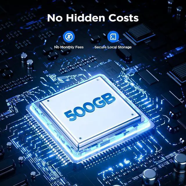 Alt view image 7 of 7 - Gadpiparty CAMCAMP 2.5K Wireless Security Camera System, Solar Powered, Home Security System with 10CH NVR, 500GB HDD, Color Night Vision, Motion Detection, 2-Way Audio, IP66, 2.4G/5G WiFi - No Month