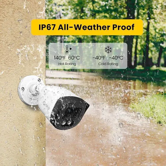 Alt view image 5 of 7 - Gadpiparty 5MP Security Camera System Wired with 110ft Color Night Vision, Human Vehicle Detection, 8CH DVR Waterproof Cameras for Outdoor 24/7 Recording, Remote Access