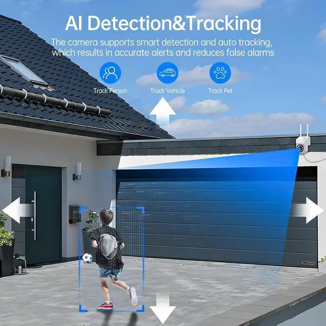 Alt view image 2 of 7 - Gadpiparty Camcamp Cameras for Home Security, 2-Way Audio Wireless Security Camera System, 1080P 4 Cam-Kit with 500GB HDD, Auto Tracking Color Night Vision 10CH Motion Detection Surveillance Security