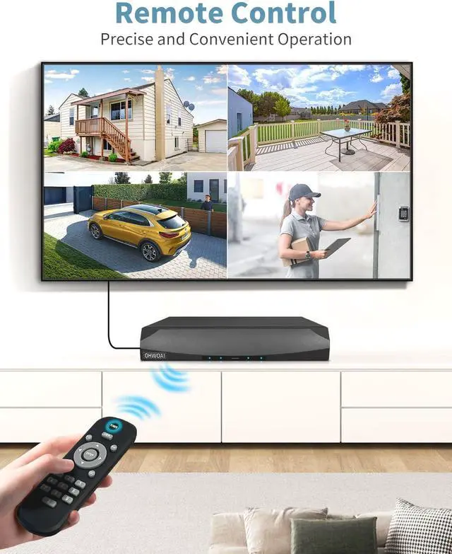 Alt view image 7 of 7 - Gadpiparty OHWOAI Motion Tracking & 2-Way Audio Extend Wired PTZ Cameras POE Security Camera System,4K/8.0 Megapixel Home Video Surveillance Systems