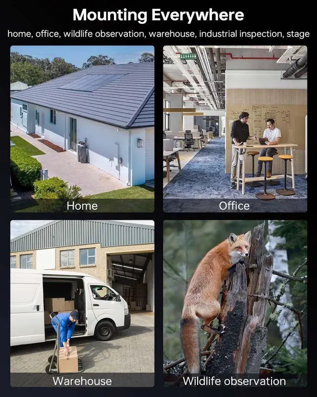 Alt view image 6 of 7 - Gadpiparty Blacklight Solar Security Wireless Camera System with 10" Monitor, 2K F1.0 5PCS Super Aperture PTZ Battery Powered Cameras for Home Security, Pre-Installed 1TB HDD, True Full Color Night V