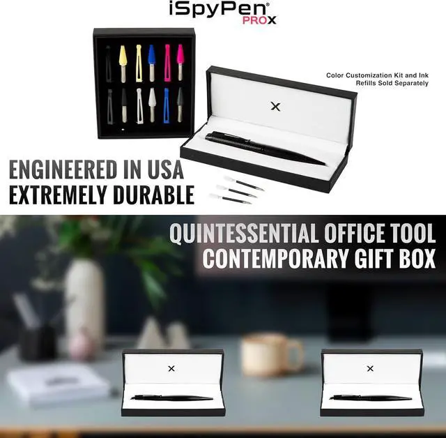 Alt view image 2 of 7 - iSpyPen Pro X - Full HD 2K Resolution Spy Pen Camera - USA Engineered State of Art Secret Recording Device - New and Improved 2023 Model (32GB, Sapphire Blue)