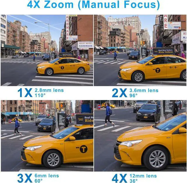 Alt view image 4 of 7 - Anpviz Analog CCTV Camera HD 1080P 4-in-1 (TVI/AHD/CVI/960H CVBS) Security Dome Camera 2.8-12mm Varifocal Lens Video Surveillance, Weatherproof Metal Housing 36 IR-LEDs Day & Night Outdoor(White)