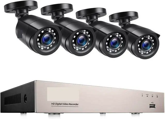 Main image of Gadpiparty Security Camera 8CH 1080P CCTV System Outdoor 5MP Lite Video DVR with 4/8pcs 2MP Security Camera Day/Night Home Video Surveillance System No Monthly Fee