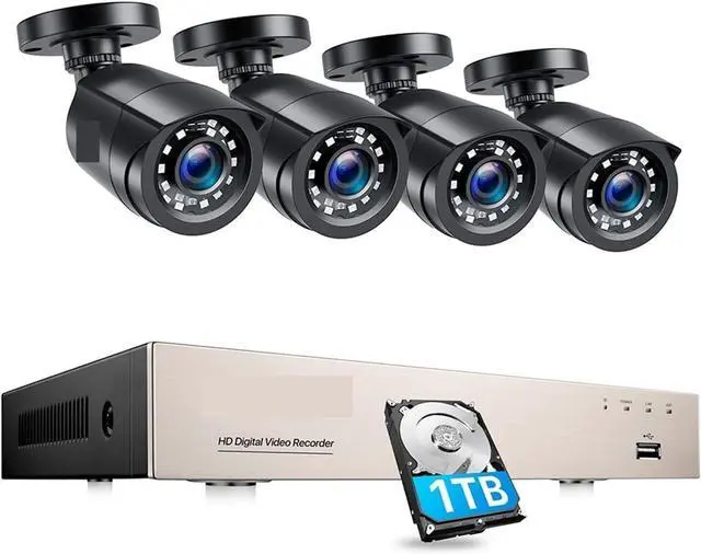 Alt view image 2 of 7 - Gadpiparty Security Camera 8CH 1080P CCTV System Outdoor 5MP Lite Video DVR with 4/8pcs 2MP Security Camera Day/Night Home Video Surveillance System No Monthly Fee
