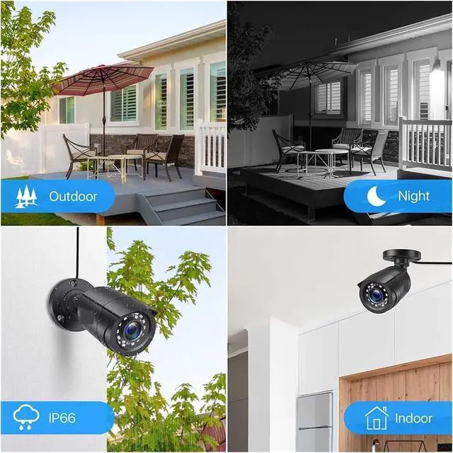 Alt view image 6 of 7 - Gadpiparty Security Camera 8CH 1080P CCTV System Outdoor 5MP Lite Video DVR with 4/8pcs 2MP Security Camera Day/Night Home Video Surveillance System No Monthly Fee