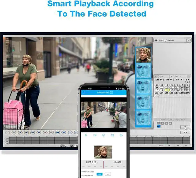 Alt view image 4 of 6 - Gadpiparty 4K Wireless Wi-Fi Home Camera System for Outdoor Indoor House Security, 4pcs Surveillance Camera with Dual Warning, AI Detection, Color Night Vision,2 Way Audio, 4K 8CH NVR with 1TB HDD 24