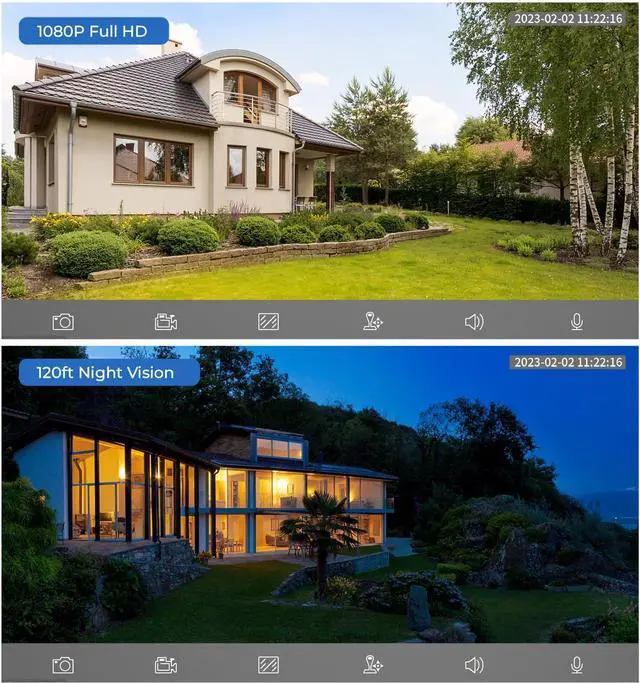 Alt view image 3 of 7 - Gadpiparty Zypola® 8 Channel 4 Camera Outdoor Wired CCTV System, 1080p Full HD, 130 ft Infrared Night Vision, WDR & DNR, H.265, Pre-Installed 1 TB HDD