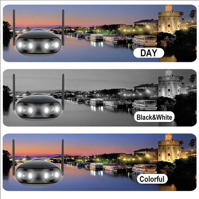 Alt view image 5 of 7 - Gadpiparty 8CH 8MP POE Home Security Camera System with 8 Dual Lens Cameras, 4K Surveillance NVR Kit with Two Way Audio, Color Night Vision, Motion Detection, for Outdoor and Indoor