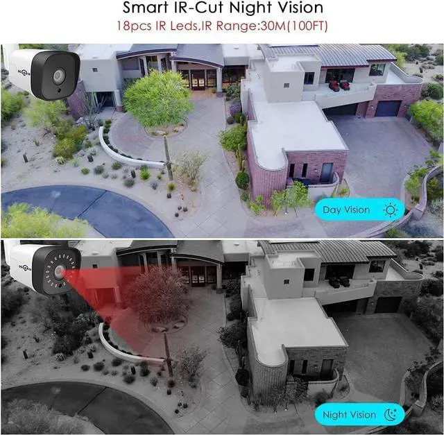 Alt view image 2 of 7 - Gadpiparty Camera Security System, 8 Channel Wired Surveillance 5MP DVR, Motion Detection, Night Vision, Email Alert, Remote Access, Real-Time Monitoring (Size : Standard Kit)