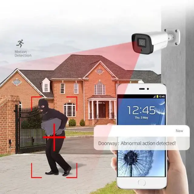 Alt view image 3 of 7 - Gadpiparty 8CH 5MP POE CCTV Security Camera System with Dome Camera and Bullet Camera, HD Surveillance Cameras Kit with Audio, Color Night Vision, Motion Detection, for Indoor and Outdoor