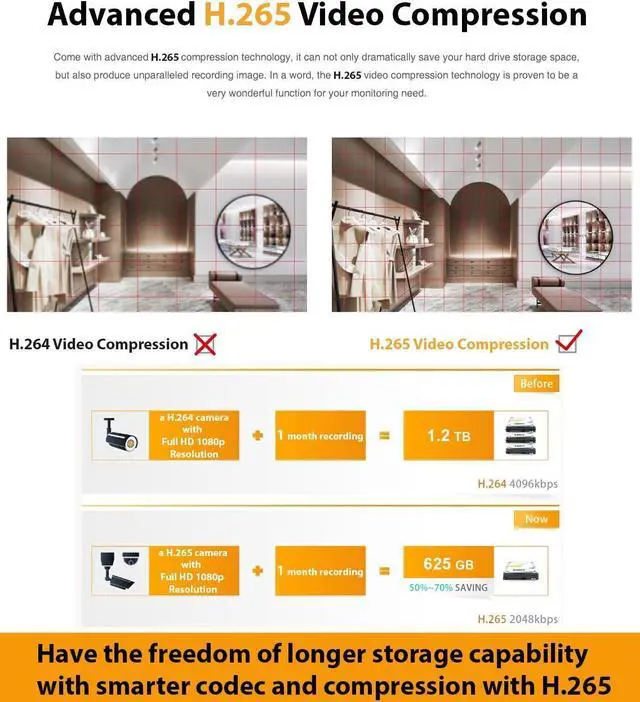 Alt view image 6 of 7 - Gadpiparty GW Security 8 Channel 4K NVR 5MP POE Audio & Video Security Camera System - Four 5MP 1920P AI Human & Vehicle Detection Weatherproof Bullet Cameras, Built in Microphone, Quick QR Code Easy