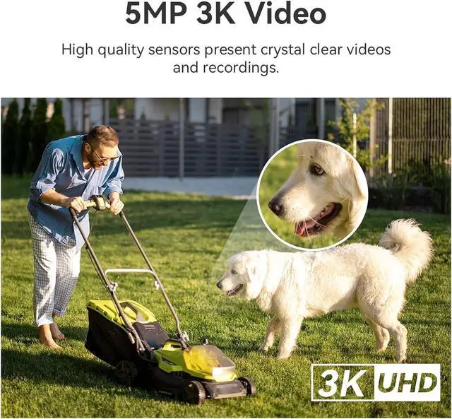 Alt view image 6 of 6 - 2PCS Cruiser 2 5MP Outdoor PTZ Wi-Fi Camera IP66 Camera Two Way Audio Colorful Night Vision Human Vehicle Detection