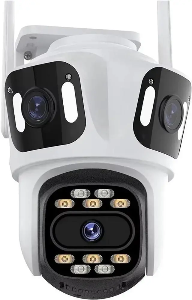Alt view image 2 of 7 - Three Lens Three Screen IP Camera WiFi External Dual Lens Auto Track 15MP Security PTZ Camera 4K HD Video Surveillance