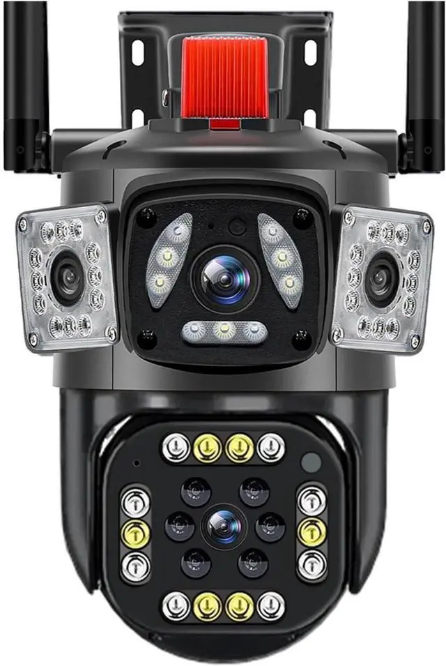 LS VISION 12MP 6K Outdoor WiFi Camera Three Screen Ai Motion