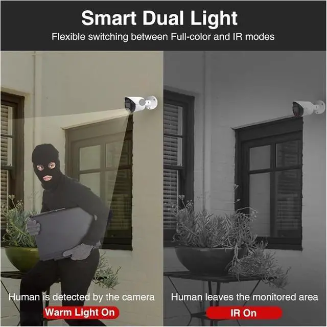 Alt view image 4 of 5 - 4MP 4K Smart Dual Light IP Camera Mini Bullet CCTV Outdoor Full Color Surveillance Built in Mic IPC-HFW2449S-S-IL