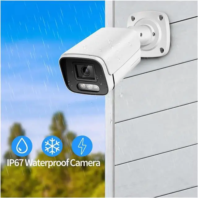Alt view image 5 of 5 - Outdoor Metal Bullet POE IP Home Security Surveillance Camera