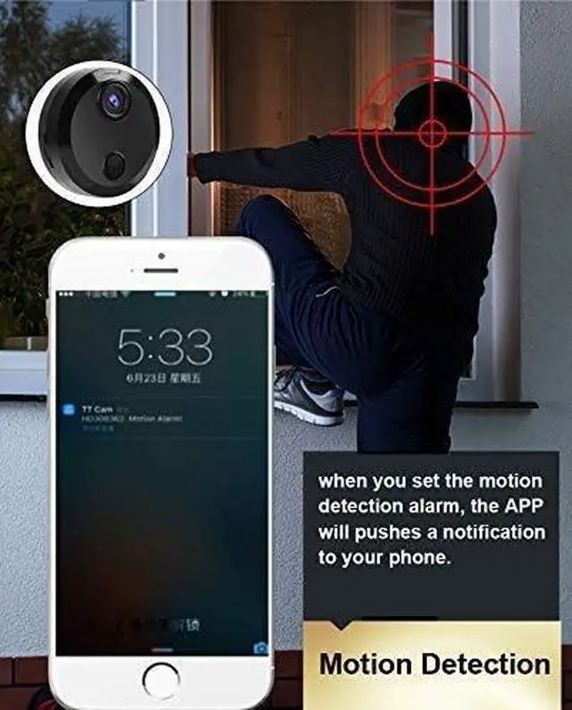 Alt view image 6 of 7 - Gadpiparty XHMCDZ Mini Spy Camera WiFi Hidden Camera Wireless HD 1080P Indoor Home Small Spy Cam Security Cameras/Nanny Cam with Motion Detection/Night Vision