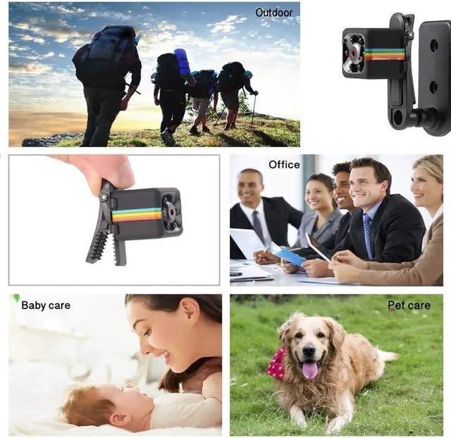 Alt view image 2 of 7 - Gadpiparty XHMCDZ Mini Spy Camera Secret Camera 1080P Spy Camera with IR Night Vision & Motion Detection, Small Surveillance Camera for Home (Size : 8G Memory Card)