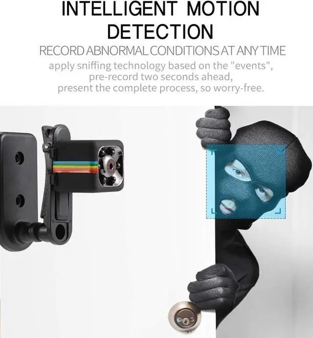 Alt view image 4 of 7 - Gadpiparty XHMCDZ Mini Spy Camera Secret Camera 1080P Spy Camera with IR Night Vision & Motion Detection, Small Surveillance Camera for Home (Size : 8G Memory Card)