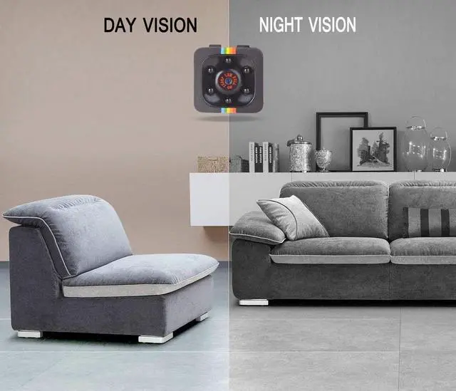 Alt view image 6 of 7 - Gadpiparty XHMCDZ Mini Spy Camera Secret Camera 1080P Spy Camera with IR Night Vision & Motion Detection, Small Surveillance Camera for Home (Size : 8G Memory Card)
